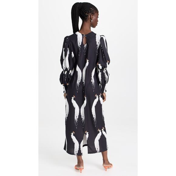 The Lulo Project Made To Lounge Dress Makeda Tunic Black Peacock Size X-Small - Picture 2 of 15